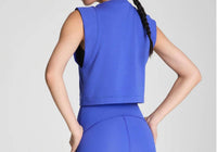 Spanx Supernaturals Muscle Tank Top in cosmo - women's tank top - detail view