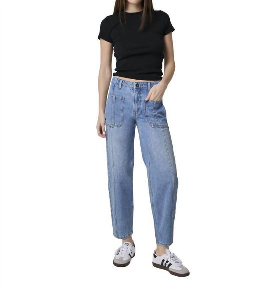 Edyson - Alex Straight Taper Leg Front Patch Pocket Jeans