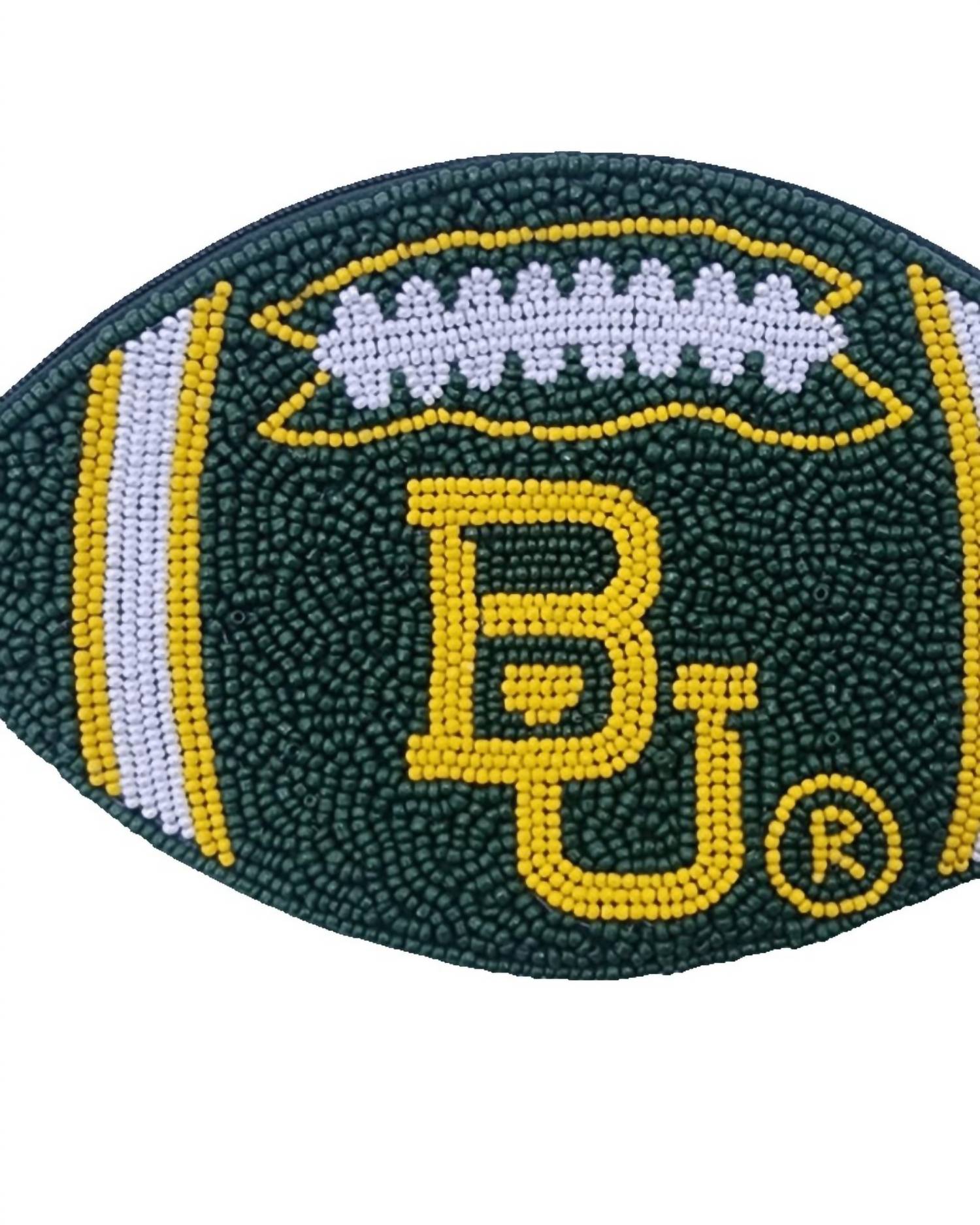 La Chic Designs - Unisex Baylor University Football Beaded Coin Pouch