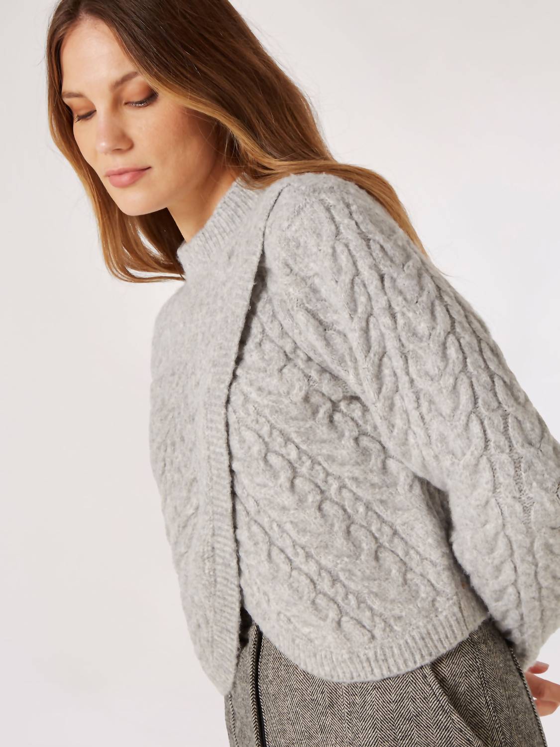 Apricot - Cable Sweater