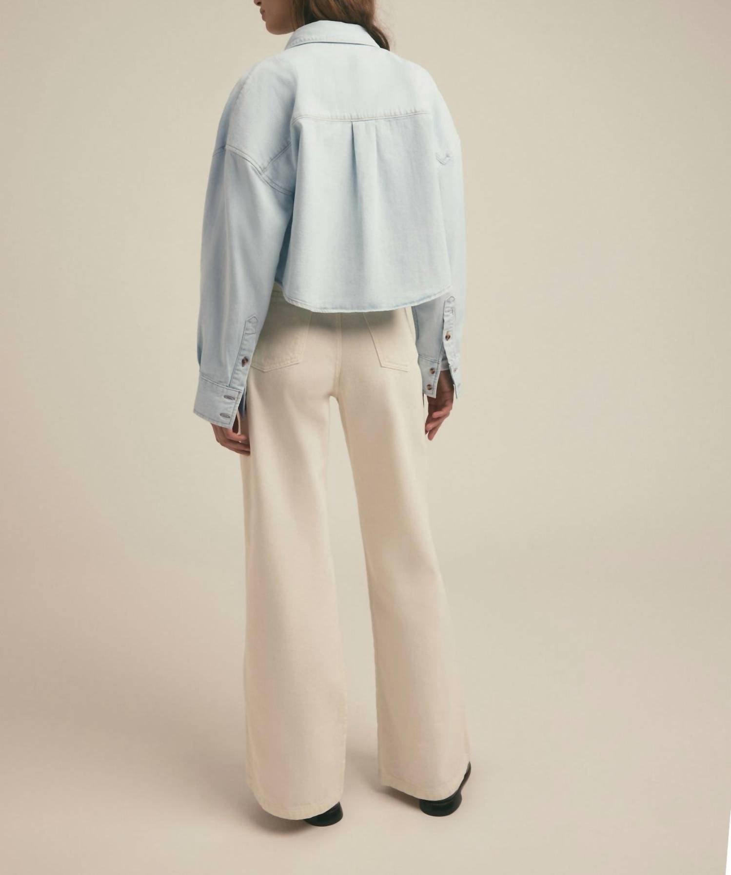 Favorite Daughter - Crop Ex-boyfriend shirt denim