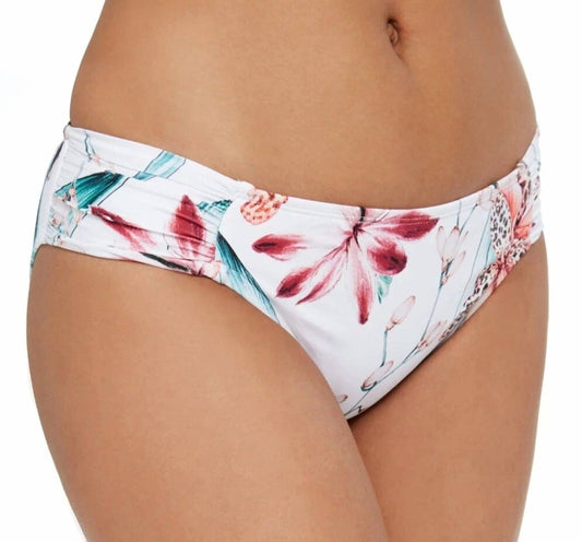 La Blanca - Printed Stretch Ruched Sides Bikini Bottom