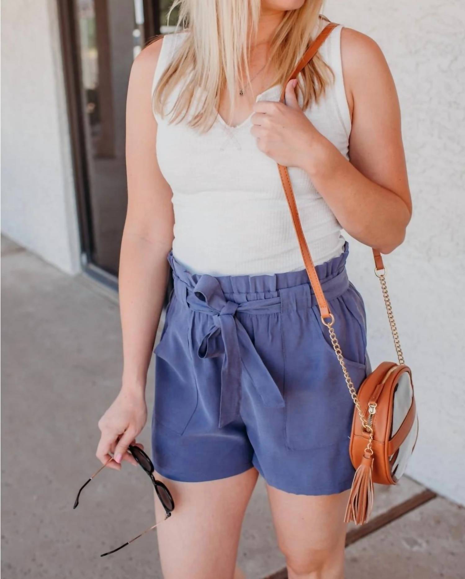 Gilli - Cinched Waist Paperbag Shorts