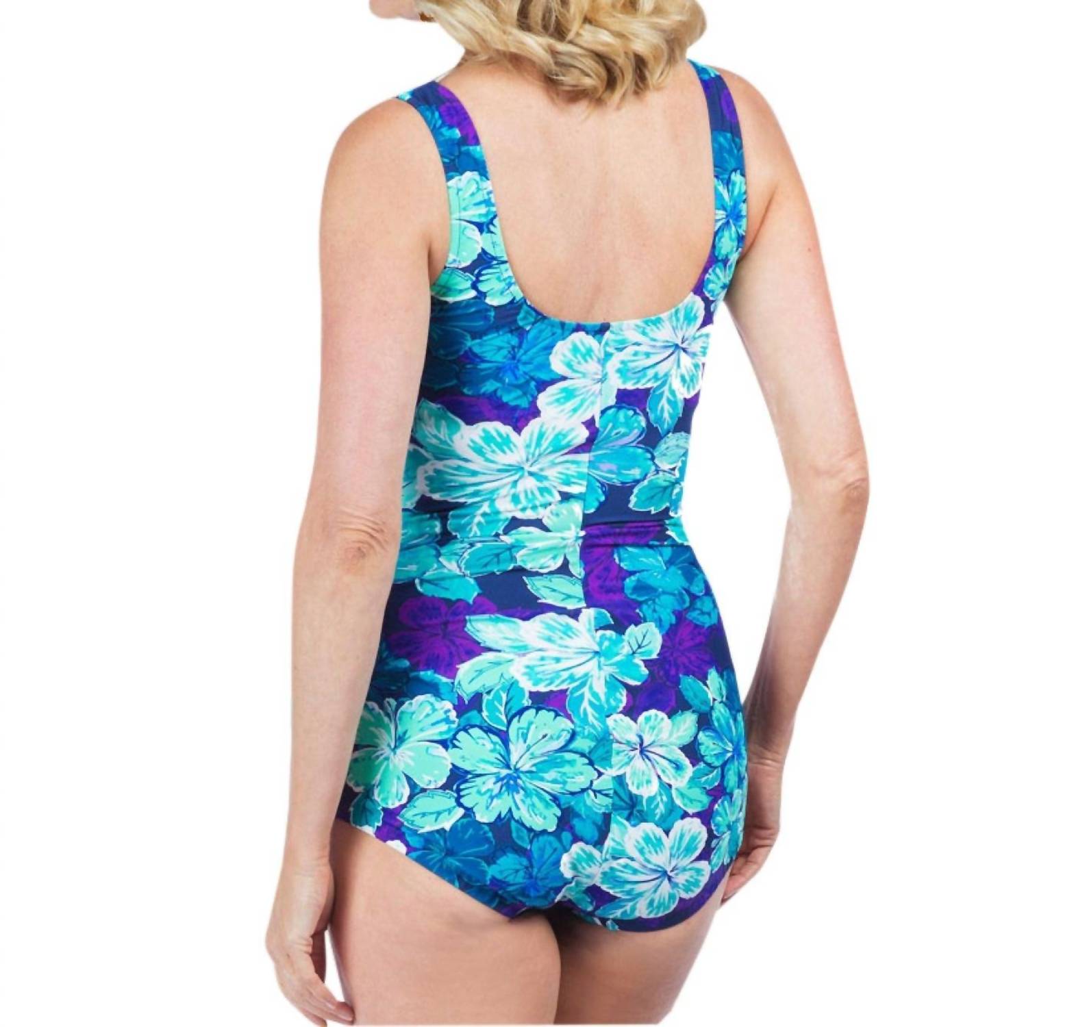 Maxine - Maui Center Shirred Girl Leg One Piece - Plus