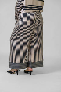Never Fully Dressed - Mono Stripe Isla Trouser - Plus