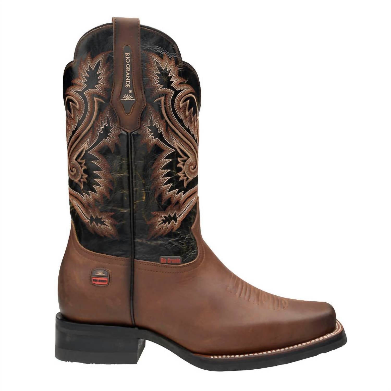 Rio Grande - Men's Tal Leather Stitched Wester Boots