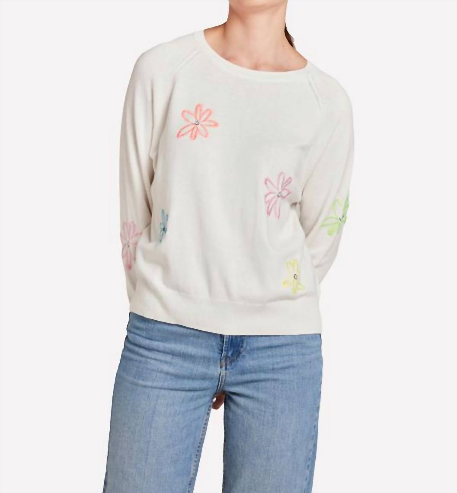 Brodie Cashmere - Floral Crew Sweater