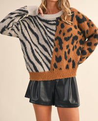 Klesis - Duo Printed Soft Sweater Top