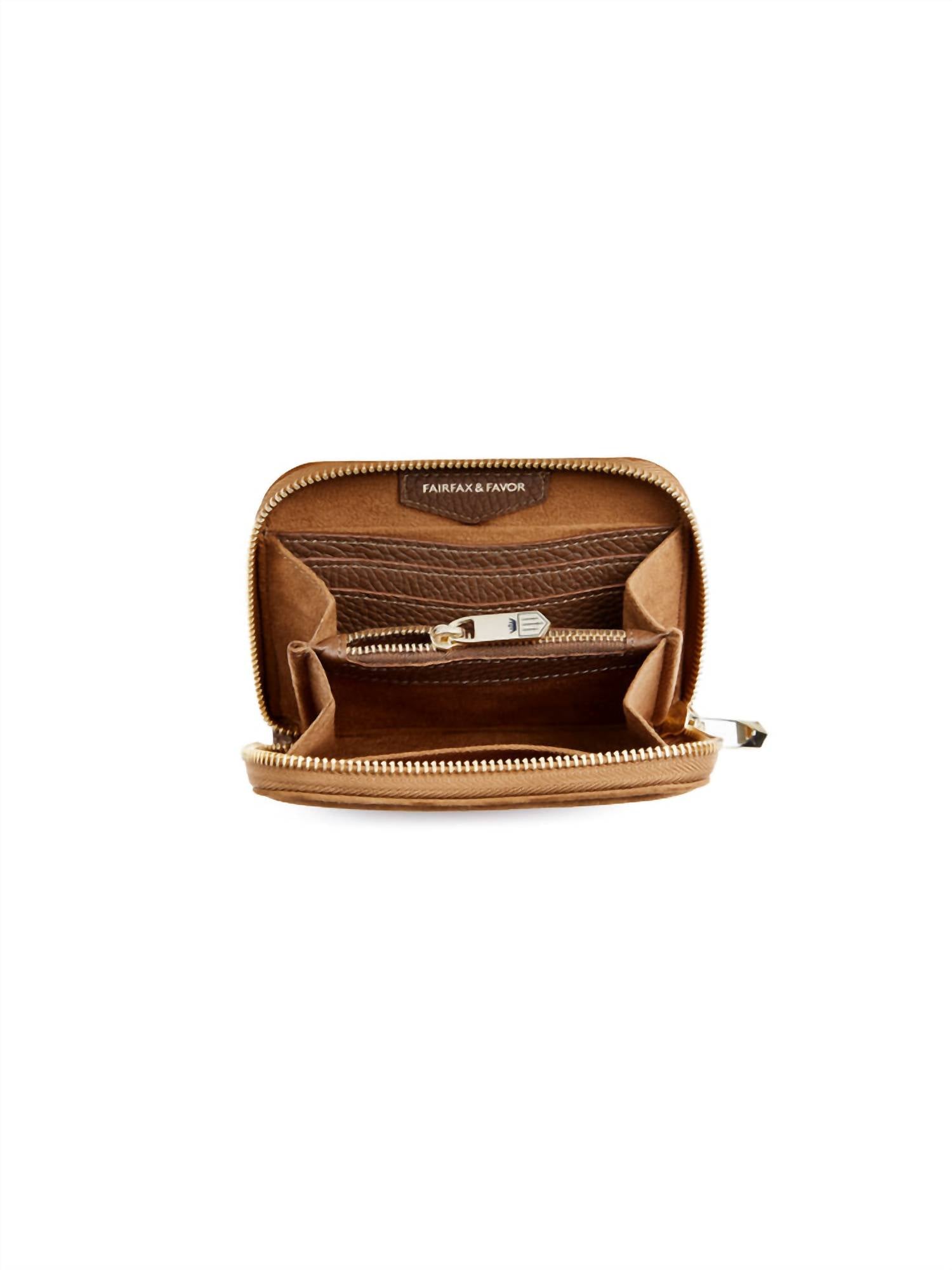 Fairfax & Favor Women's Mini Salisbury Purse in tan suede - women's bag - alternate view