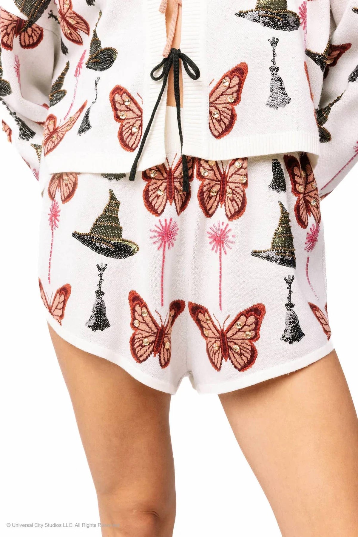 Queen Of Sparkles - Licensed Butterfly Broom And Wand Knit Short
