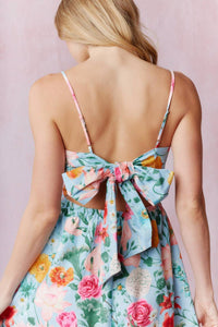 Peach Love - Blossom Back Bow Dress
