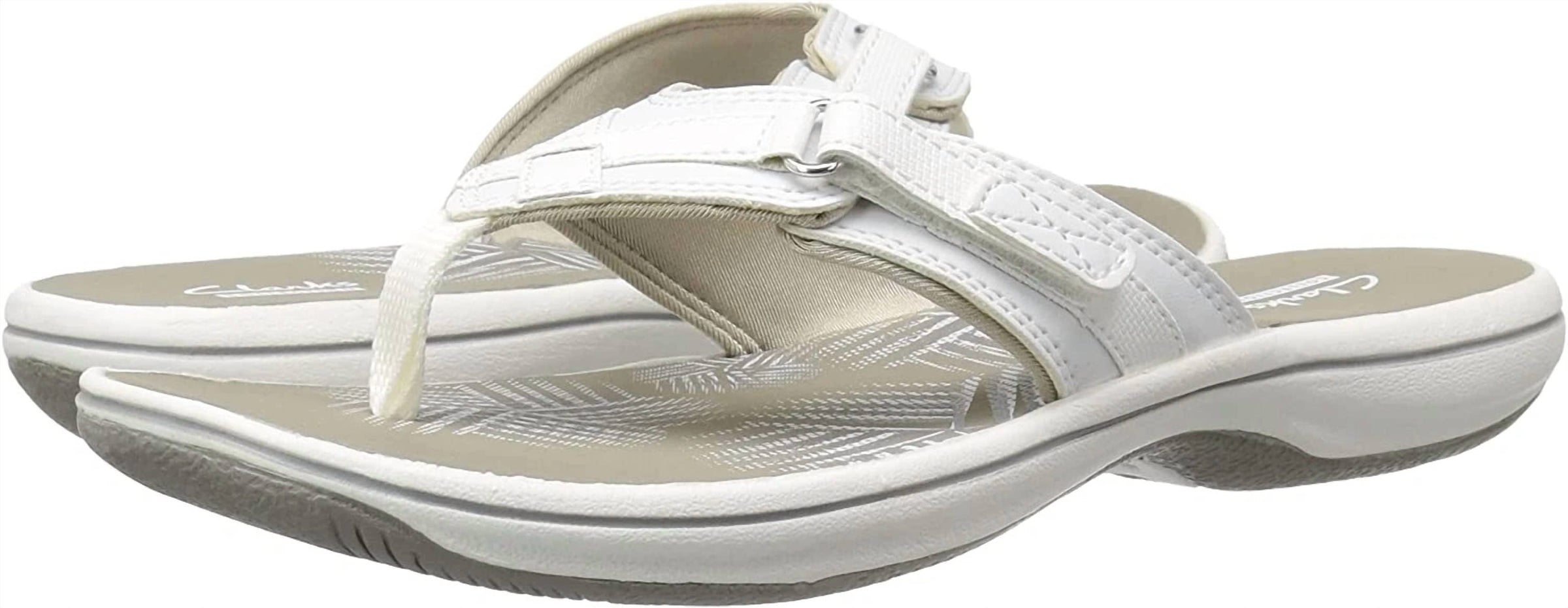 Clarks Women's Breeze Sea Slipper in white - women's shoe