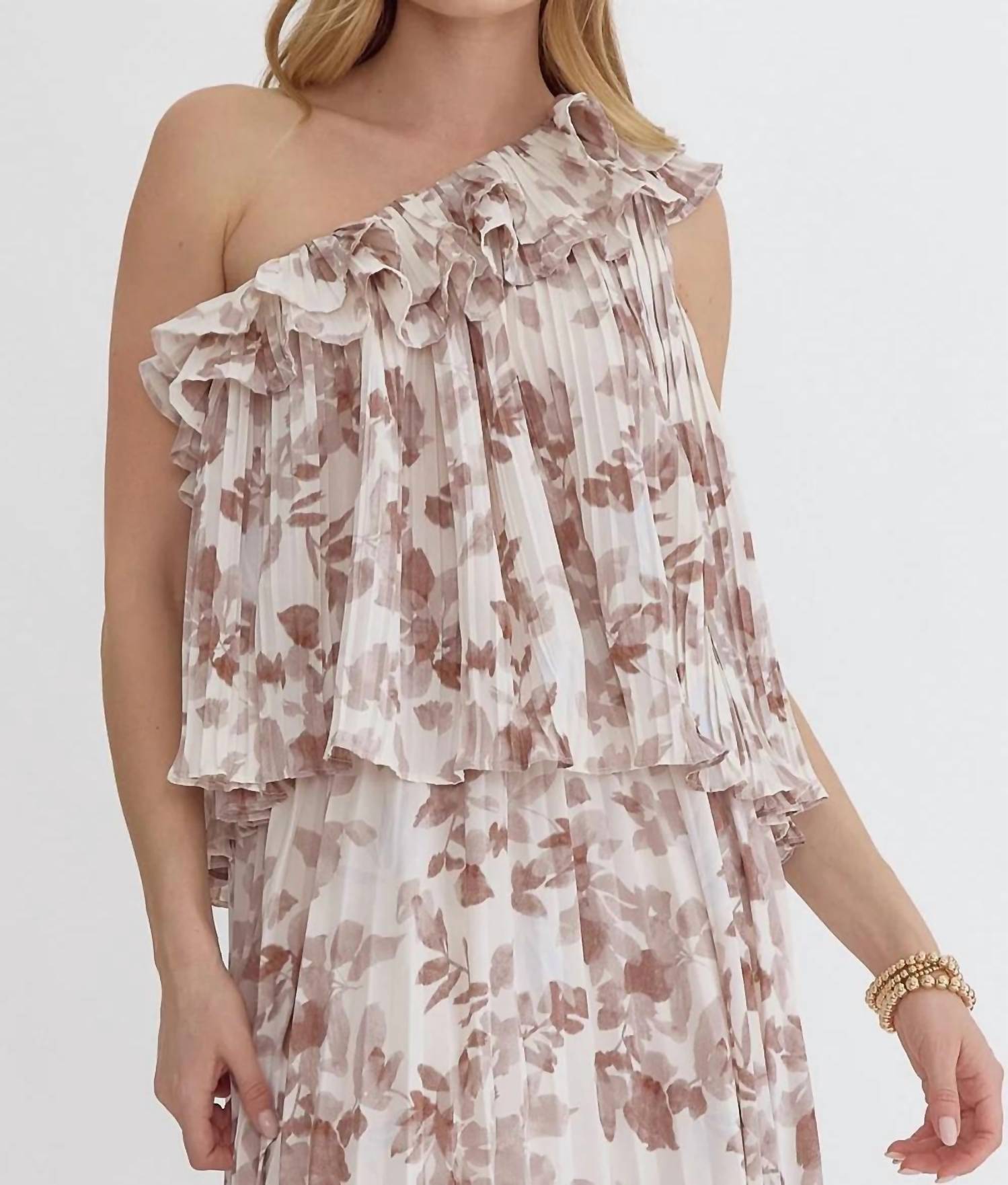 Entro - Petal Whisper One-shoulder Top