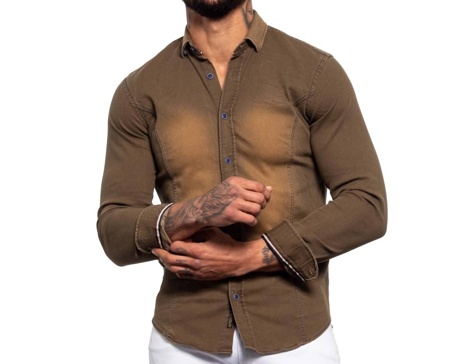 Eight X - Denim Stretch Button Down Shirt