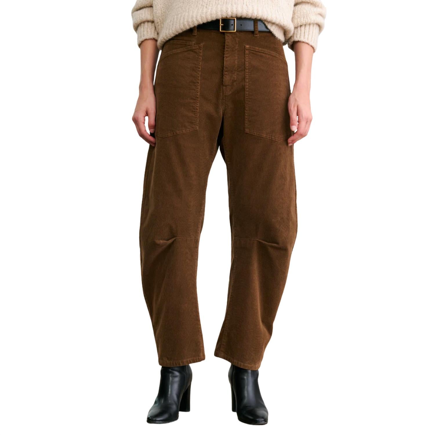 NILI LOTAN Shon Corduroy Pant in caffe 1 - women's pants