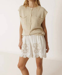Indi & Cold - Scalloped Embroidery Shorts