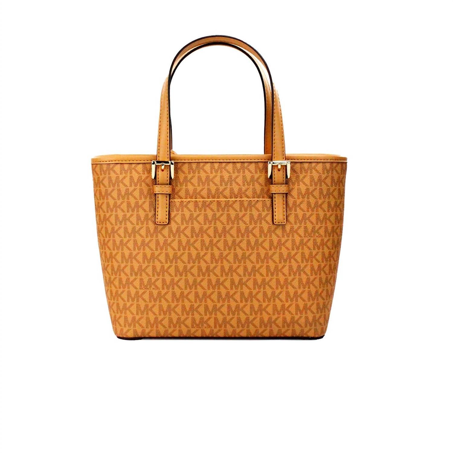 Michael Kors - Women's Jet Set Pvc Leather Xs Carryall Top Zip Tote Bag Purse