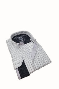 Eight X - Check Button Down Shirt With Paisley