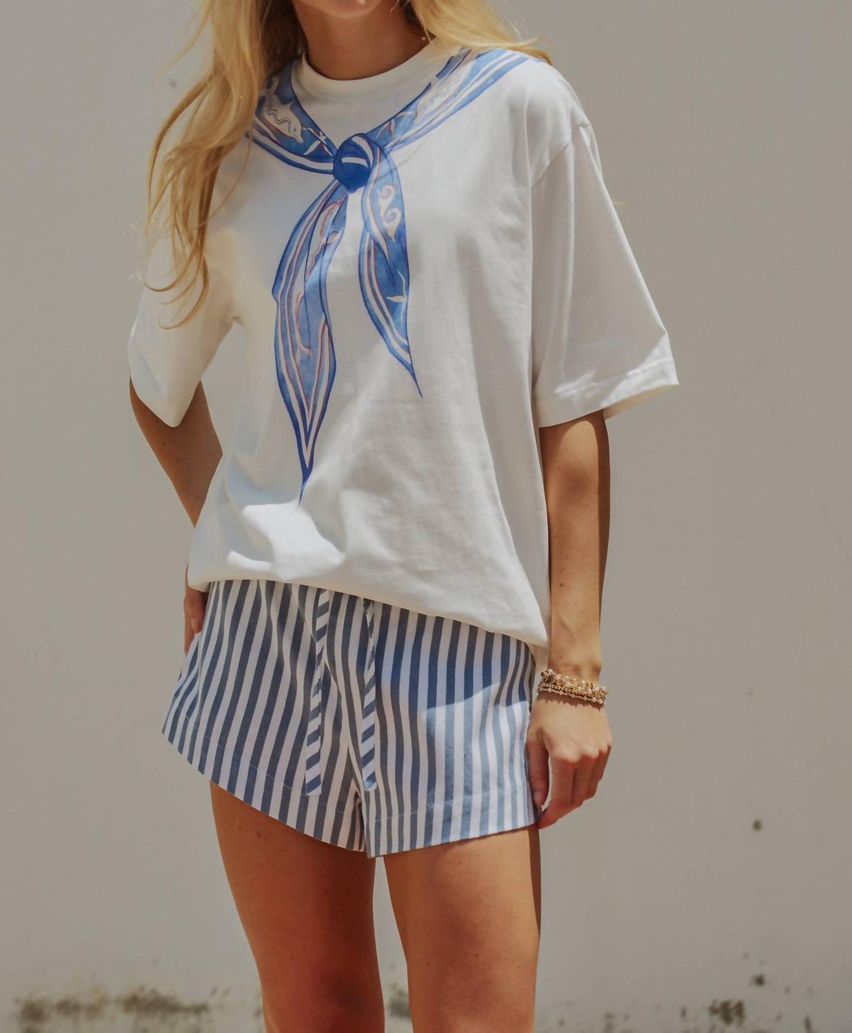 Urban Daizy - Nautical Printed Bandana Tee