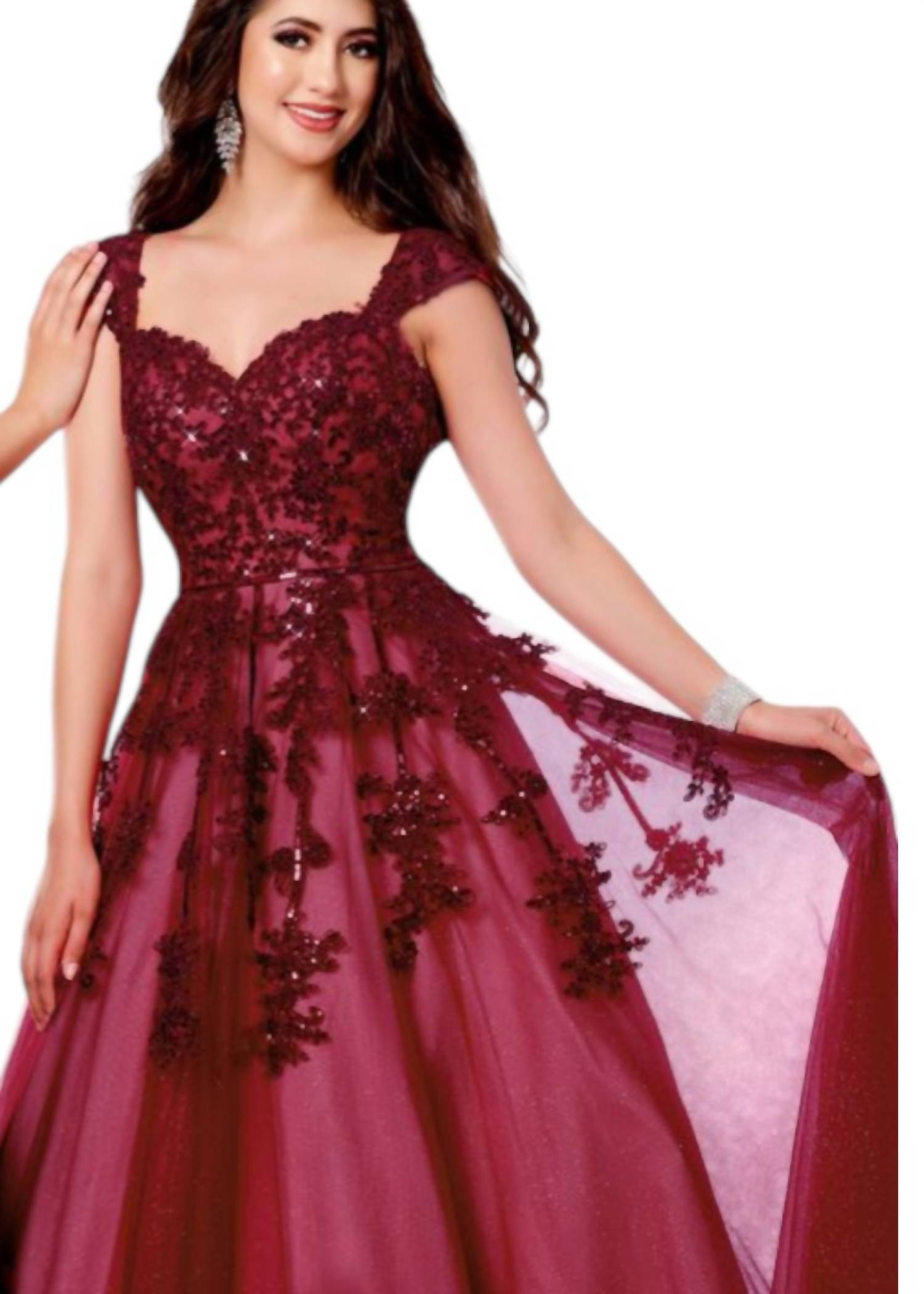 Karishma Creations - Embroidered Glitter Tulle Dress