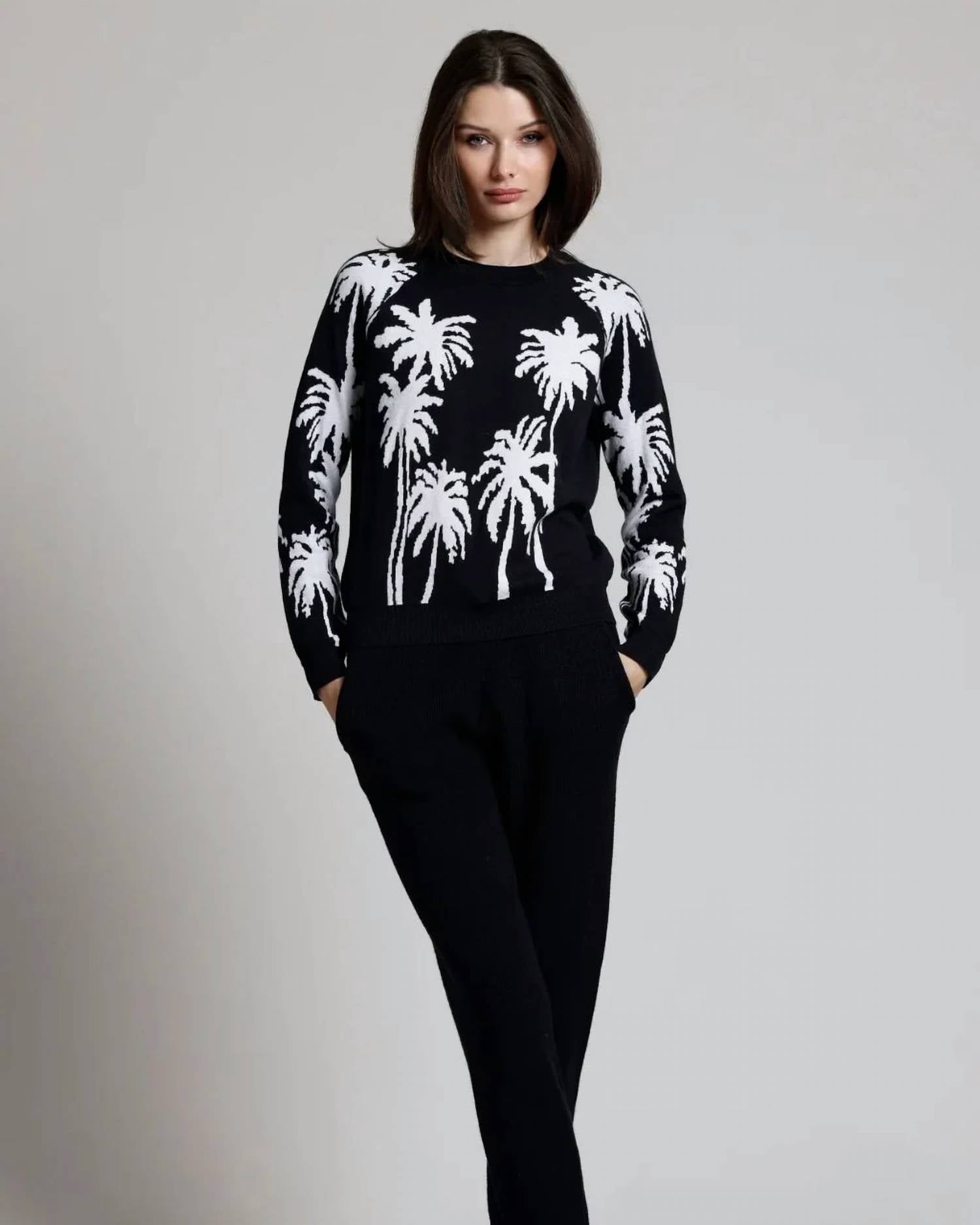 Minnie Rose - Palm Tree Reversible Crew Top