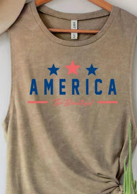 Hrt & Luv - Women's America The Beautiful Mineral Tank Top