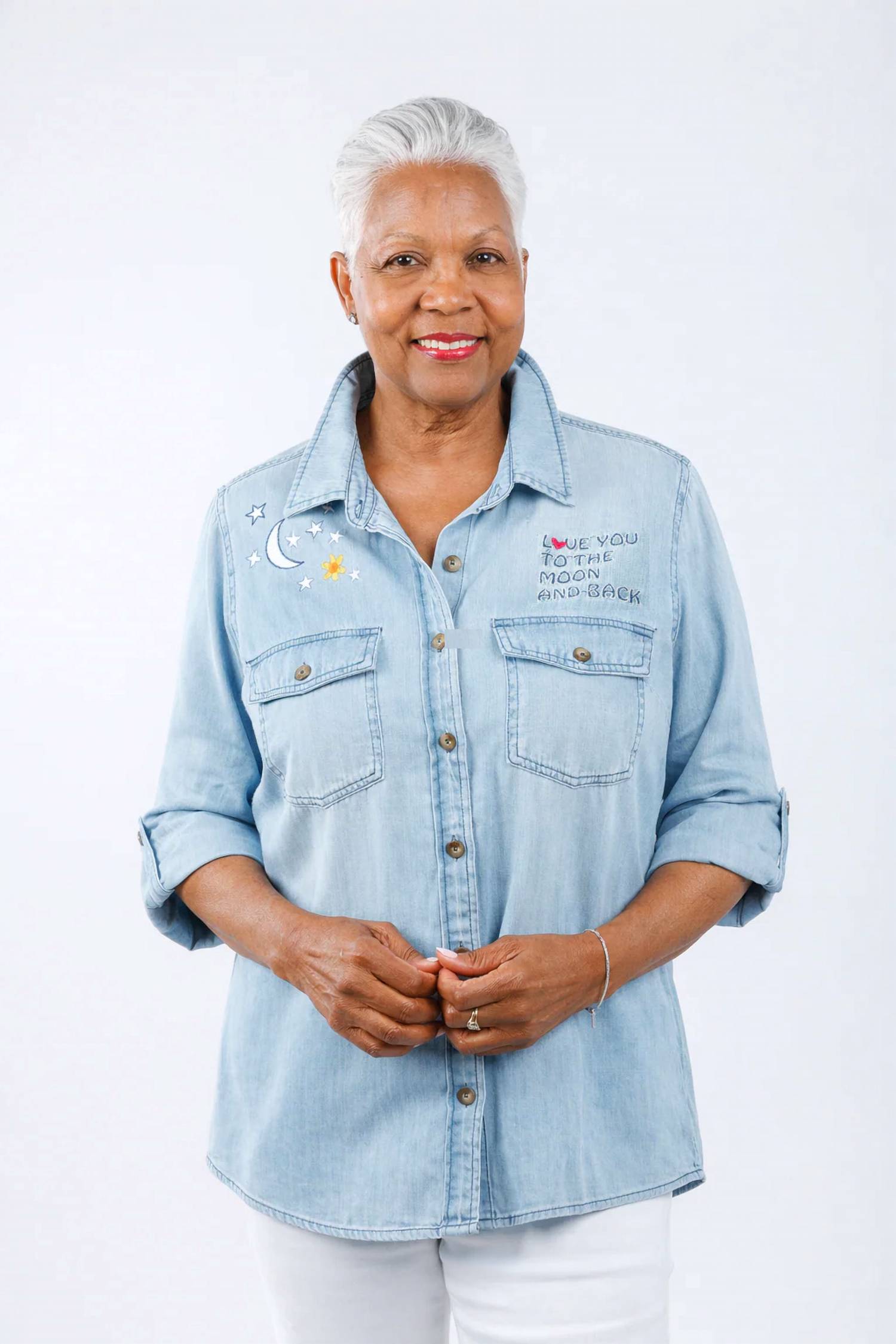 Billy T - To The Moon And Back Embroidered Graphic Button-up Shirt