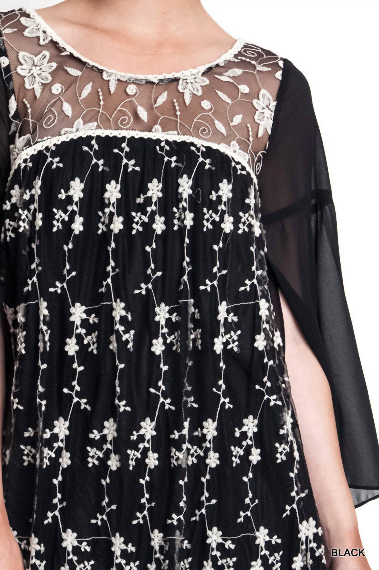Umgee - Lace Baby Doll Tunic Dress