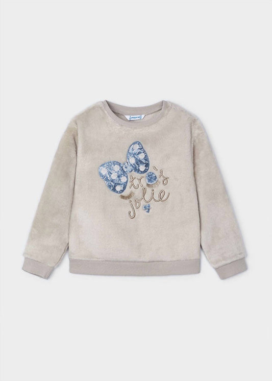 Mayoral - Girls' Tres Jolie Sequin Fur Pullover