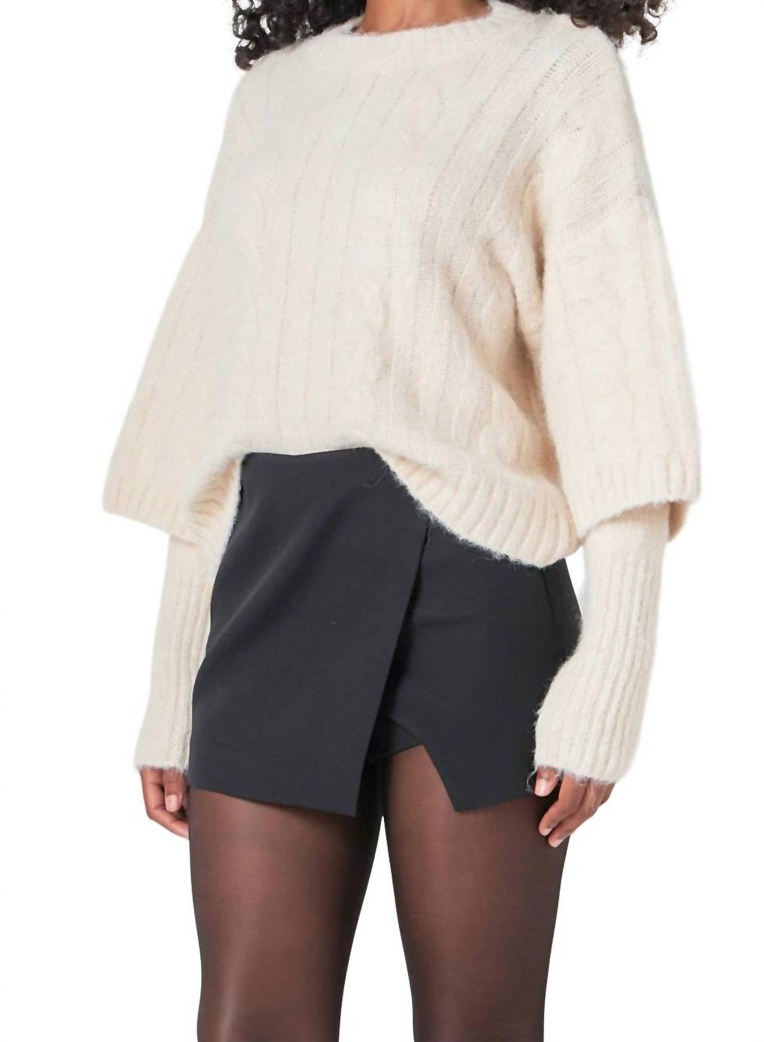 Endless Rose - Cable Twofer Sweater