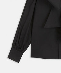 Suncoo Women's Leny Bow Top in noir - women's shirt - alternate view