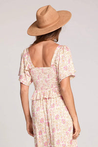 Saltwater Luxe - Floral Crop Button Top