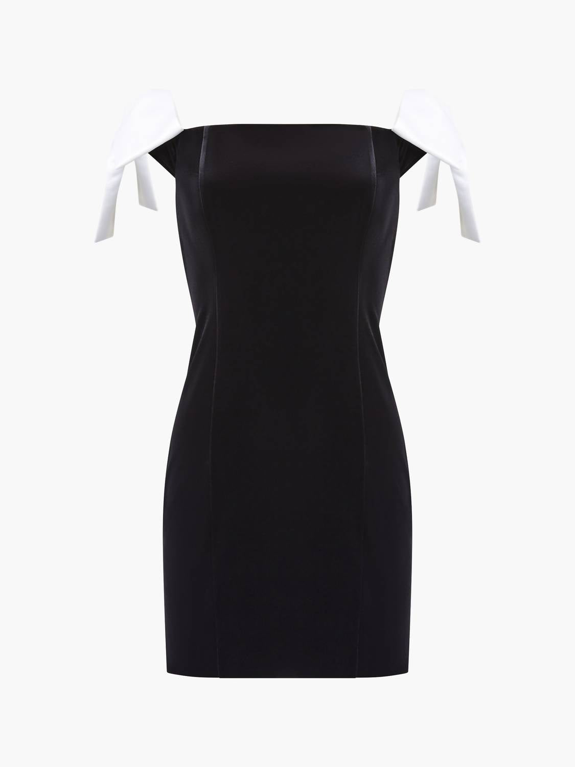 French Connection - Velvet Carey Satin Bow Mini Dress