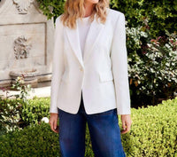 Karen Kane Pearl Embellished Blazer in off white - women's jacket - view 7