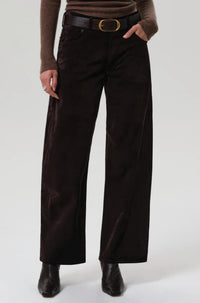 Citizens of Humanity Ayla Baggy Velvet Pants in espresso - women's pants