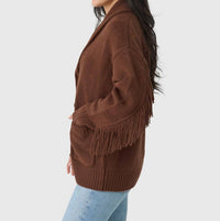 White + Warren - Cashmere Blend Luxe Fringe Coatigan