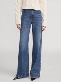 FRAME Women's The Slice Flare Jean in headliner - women's jeans
