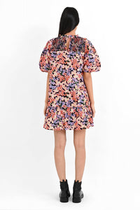 BANJANAN Women's Nicole Dress in monarch black 1 - women's dress - detail view