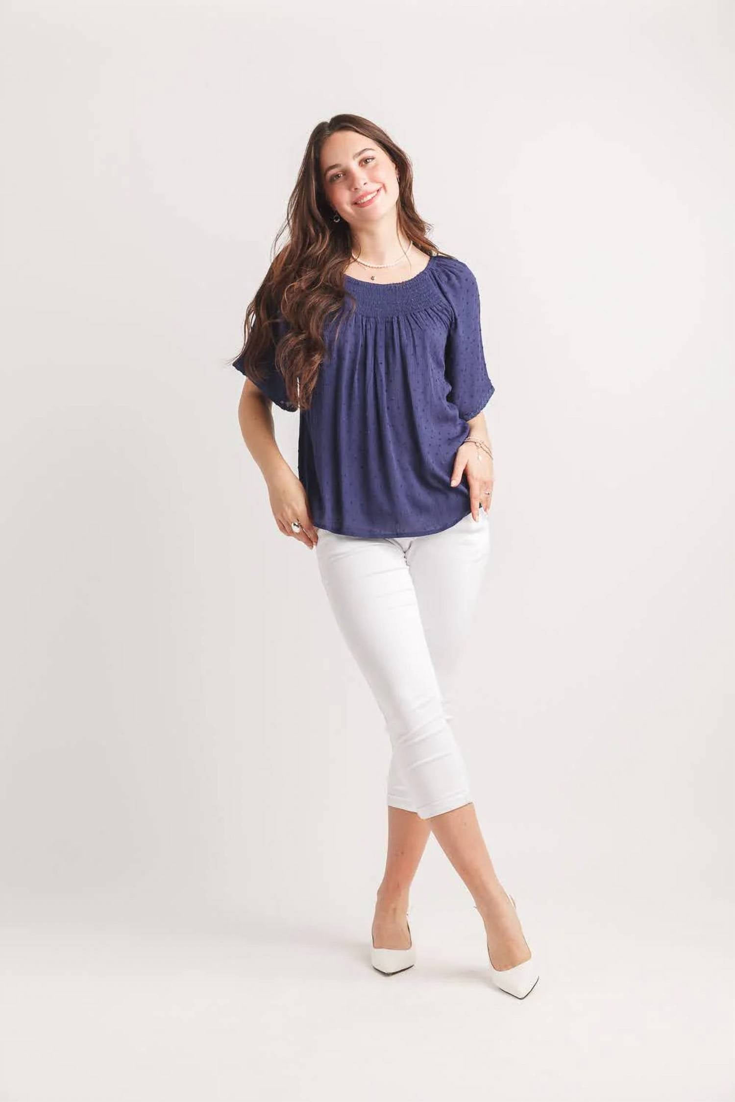 Papillon - Swiss Dot Bell Sleeve Blouse