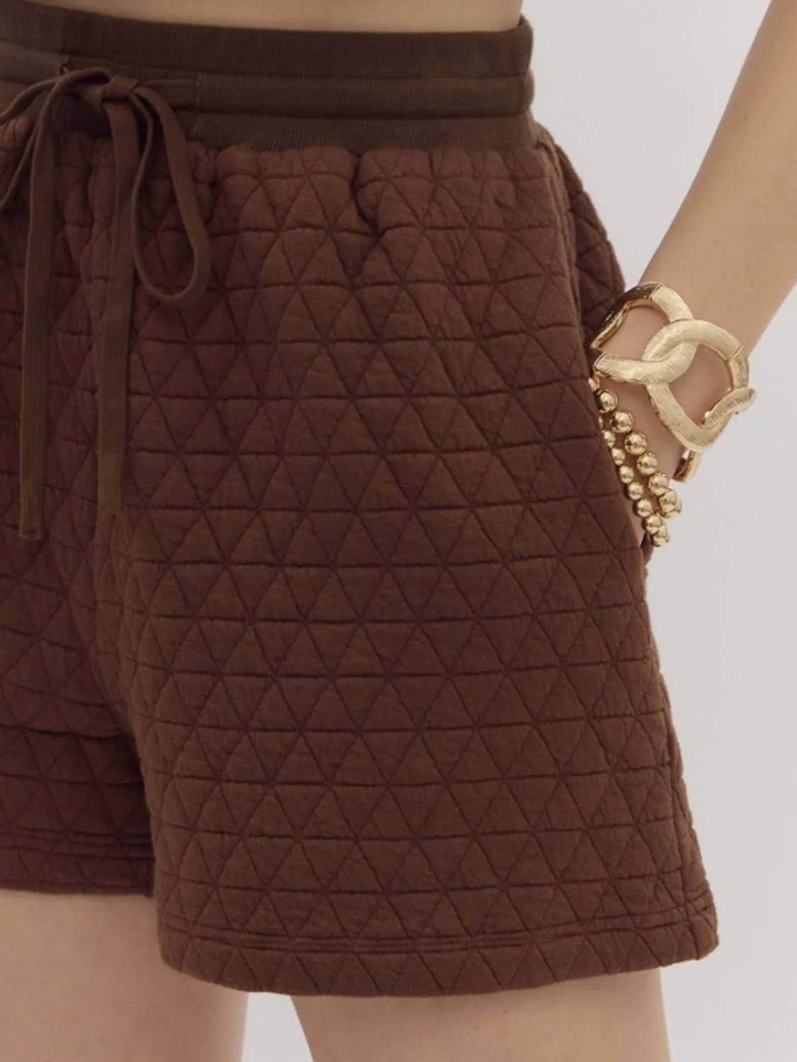 Entro - Women's Quilted High Waisted Shorts