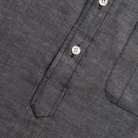 New England Shirt Company - Men's Chambray Banded Collar Popover Shirt