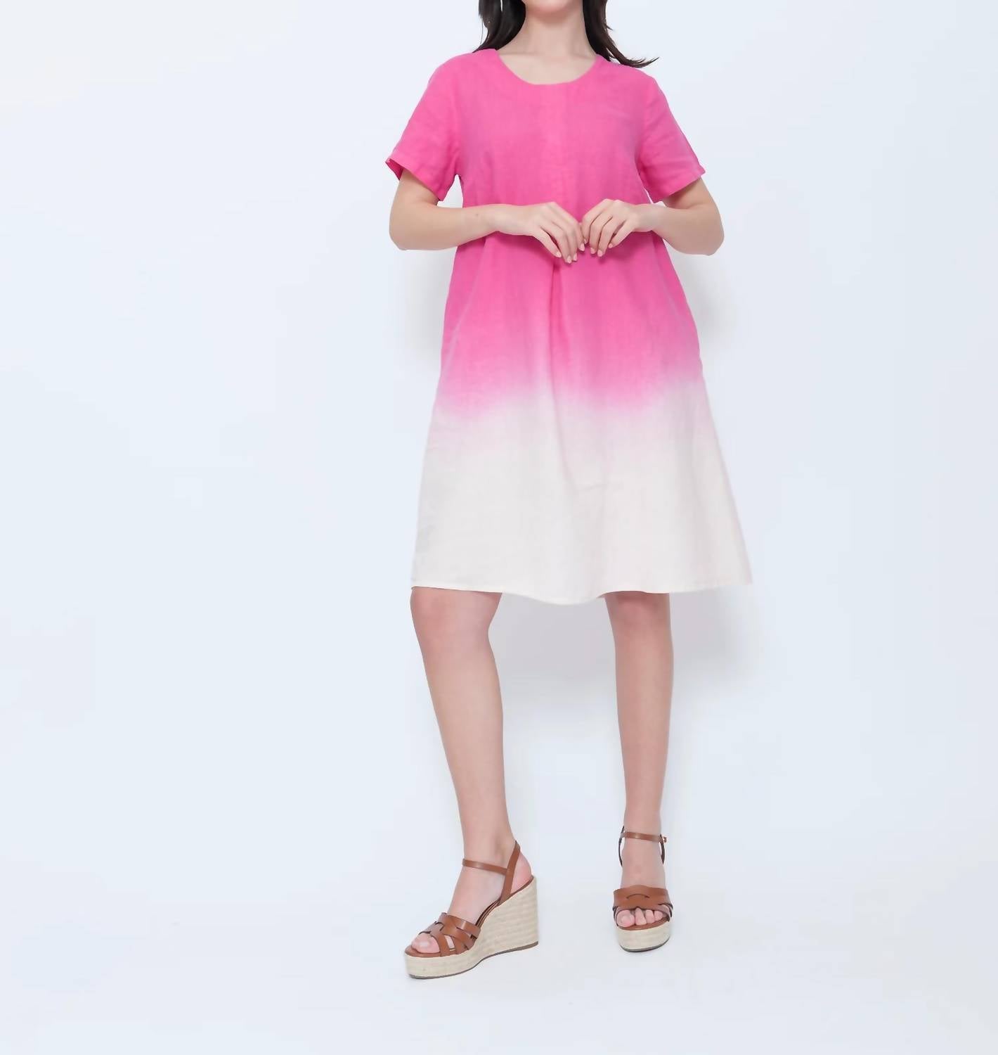 Blueberry - Simply Short Sleeve Midi Dress