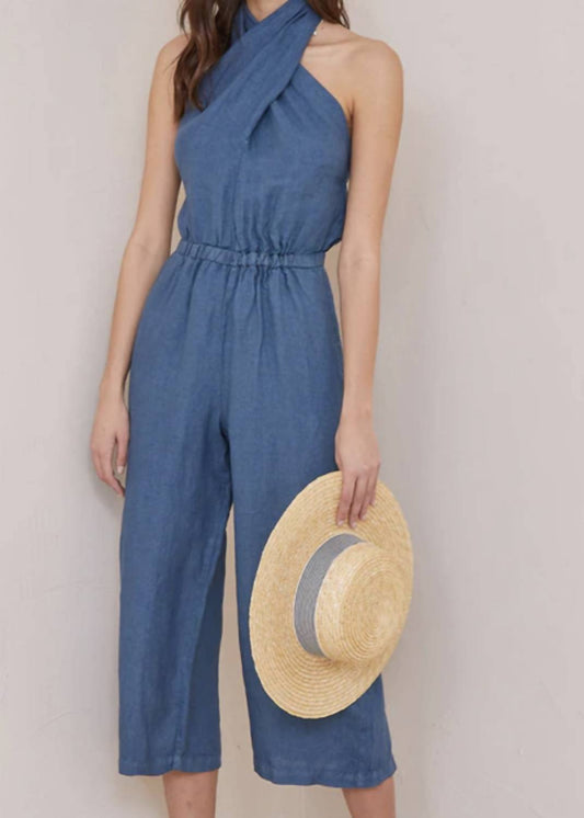 Wrap Neck Halter Jumpsuit