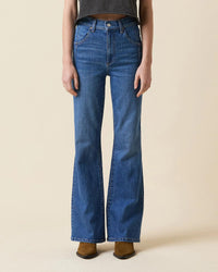 Le Jean Farrah Flare High Rise Jeans in bohemian blue 1 - women's jeans - view 5