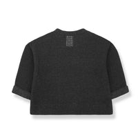 One More In the Family Boy's Francis Sweater in the family boy s francis sweater in anthracite - kids' sweater - detail view