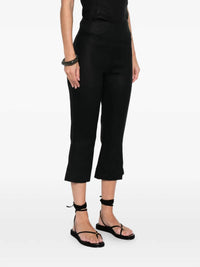 FAITHFULL THE BRAND Valeria Flared Capri in black - women's pants - detail view