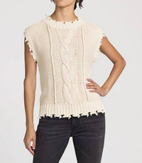 Miss Me - Women's Knit Sleeveless Sweater Top