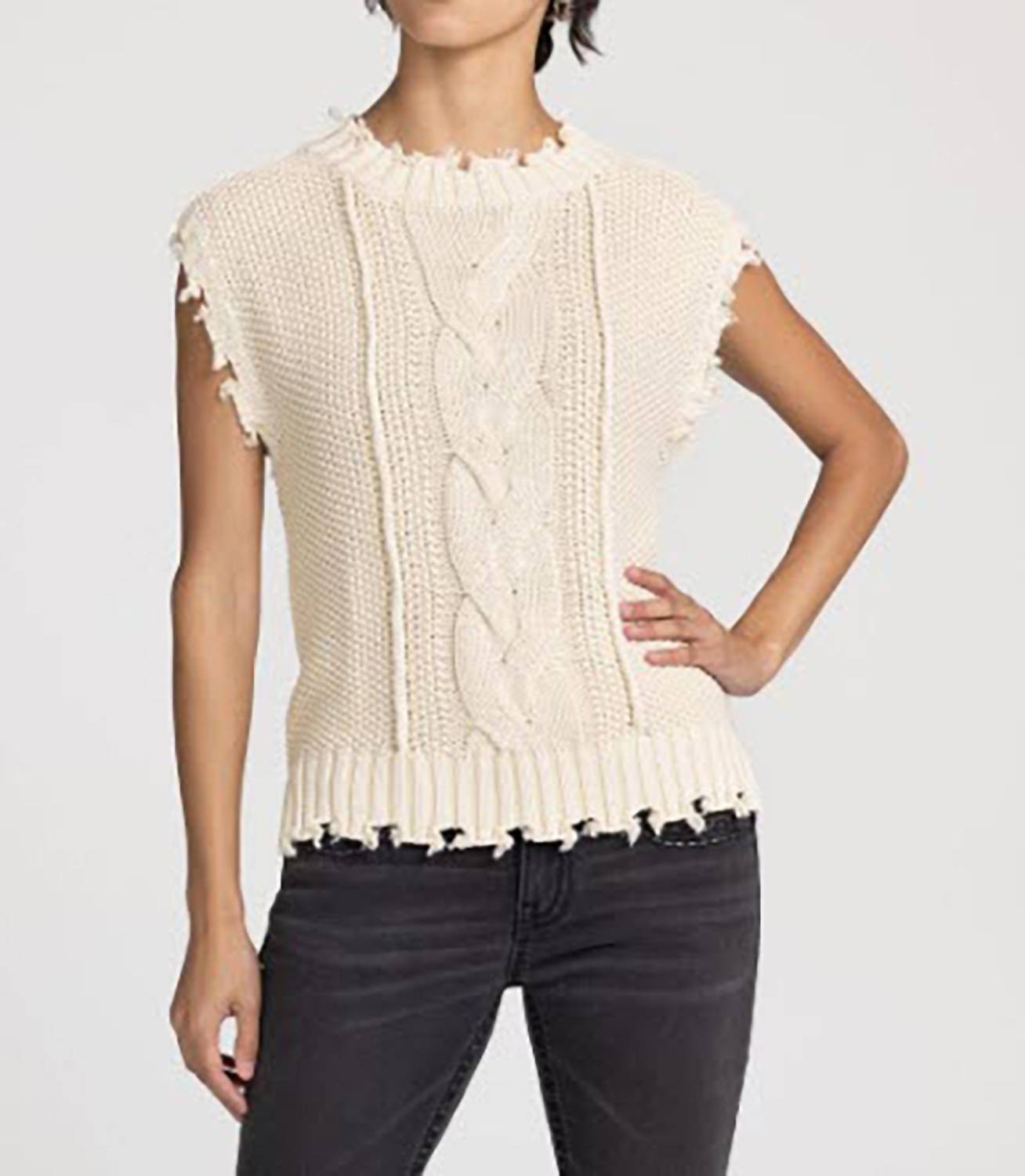 Miss Me - Women's Knit Sleeveless Sweater Top