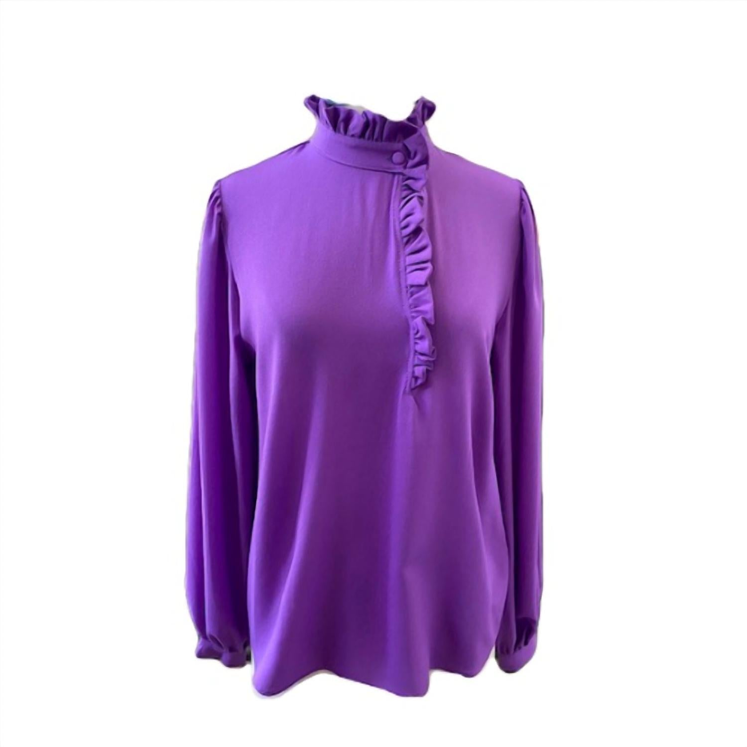 Giorgia Jo - Women's High Neck Button Up Blouse