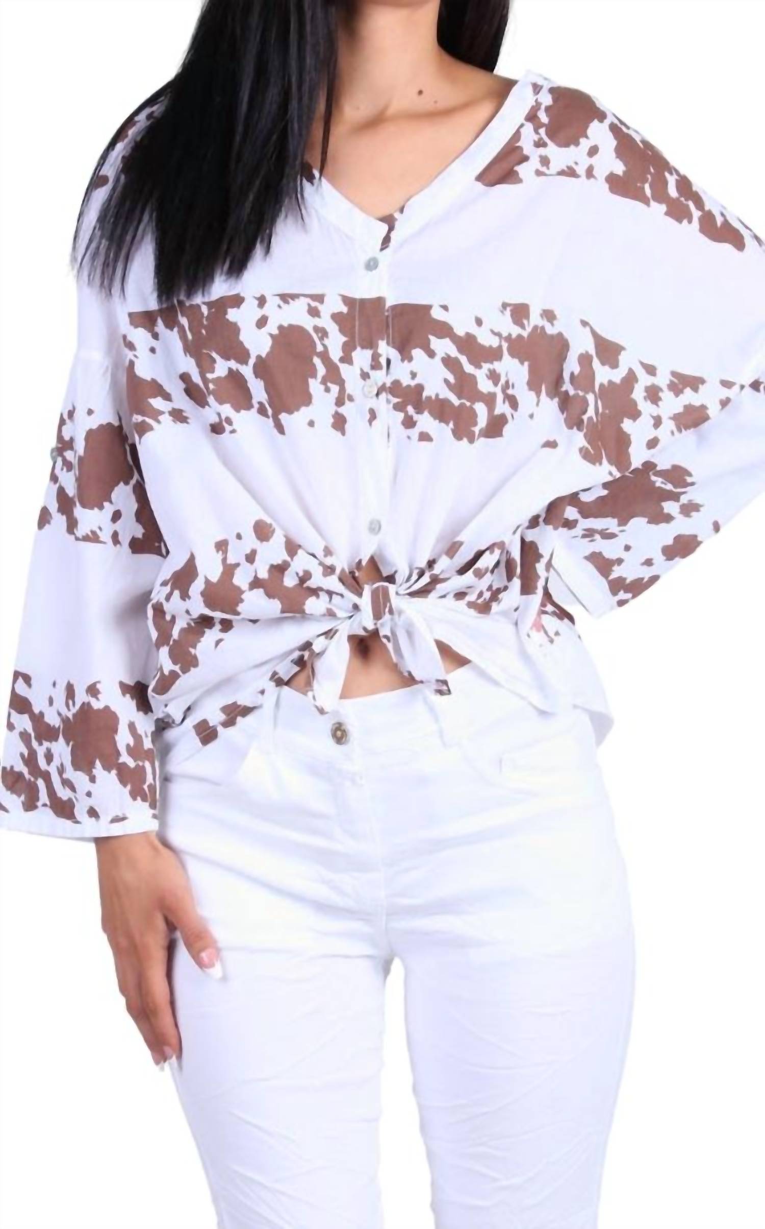 Gigi Moda - Masseria V-neck Button-down Shirt